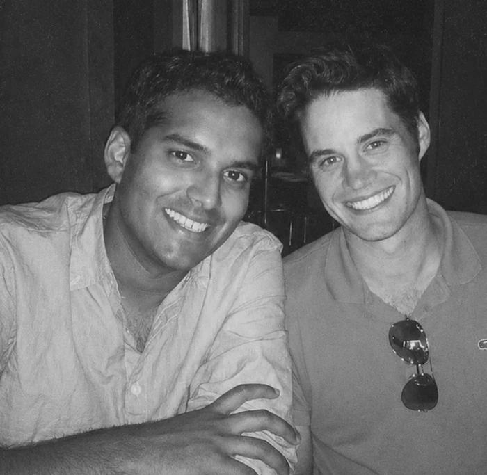 Shankar and Ryan, co-founders of East | West Club, years ago