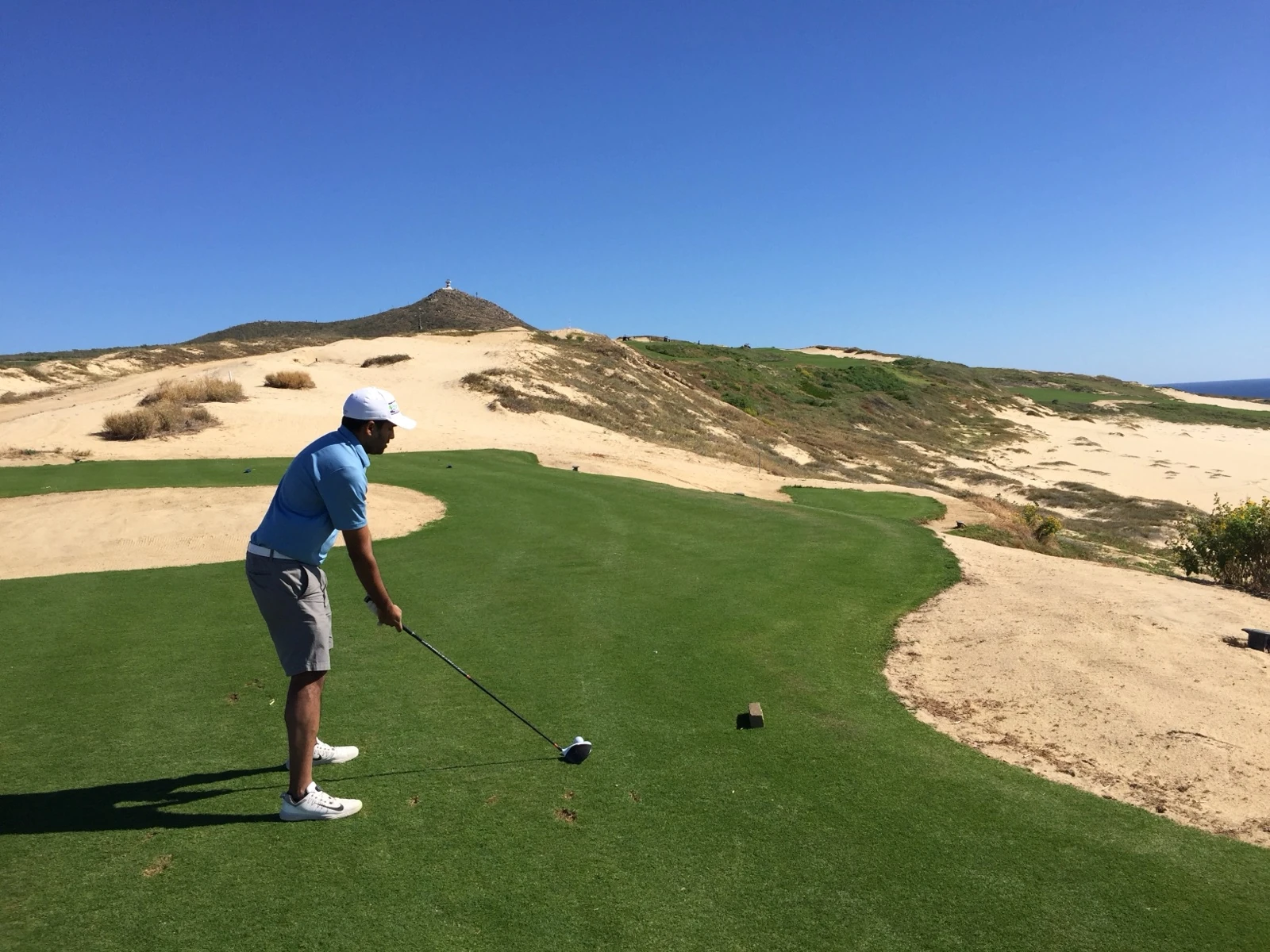 Teeing off on a sunny golf trip in 2018